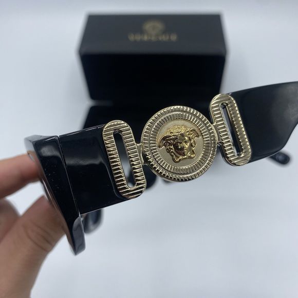 Versace VE4361 Biggie Sunglasses Medusa Head Unisex Black Brand New W Case Boxed - Picture 8 of 16